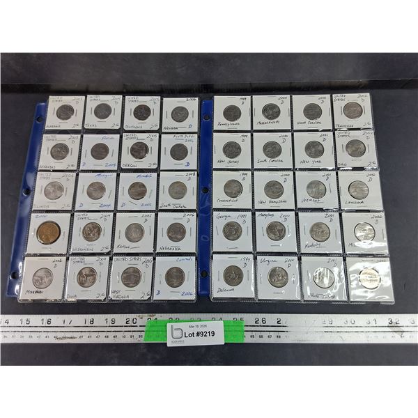 Assorted US States 25 Cents Coins - Collectible
