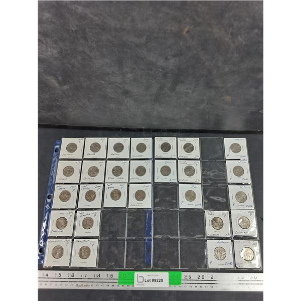 Assorted US States 25 Cents Coins - Collectible