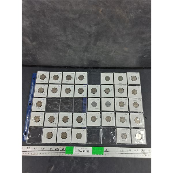Assorted Canadian 5 Cents Coins - Collectible