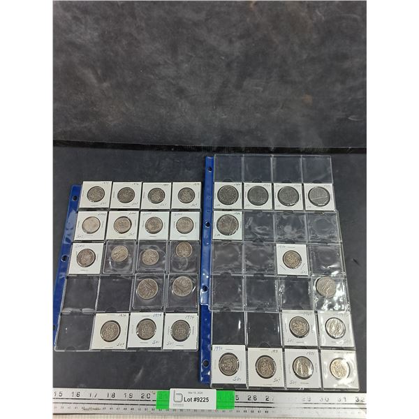 Assorted Canadian 50 Cents & 1 Dollar Coins - Collectible