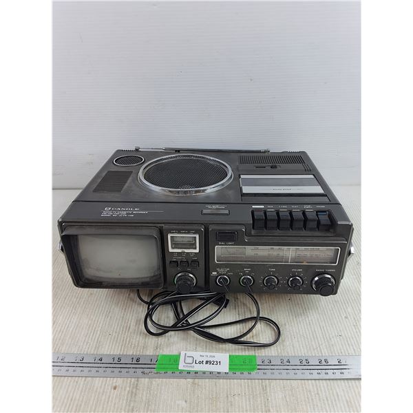 Vintage Candle Radio-TV-Cassette Recorder - Powers On, As Is - PICK UP