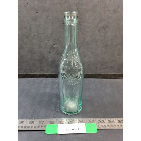 Vintage Embossed International Brewing Baltimore Maryland Bottle, Approx  9.5" Tall