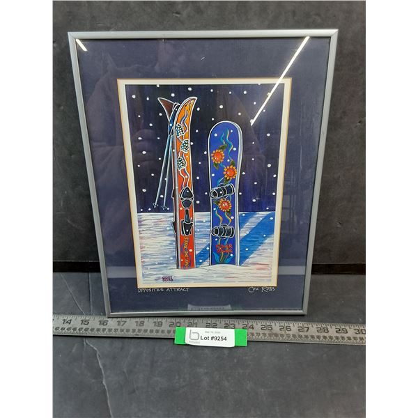 Framed Opposites Attract Print by Cori Ross, 11" x 14"