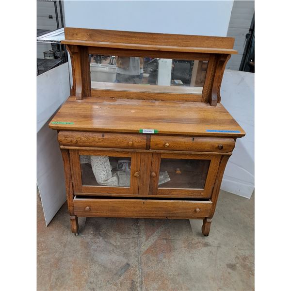 *Antique Victorian Oak Sideboard, Measurements In Pics, Cannot Ship