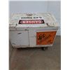 Image 4 : *Vintage Steel Explosive Material Transporting Box, 17" x 27" x 16", Cannot Ship, Dolly Not Included