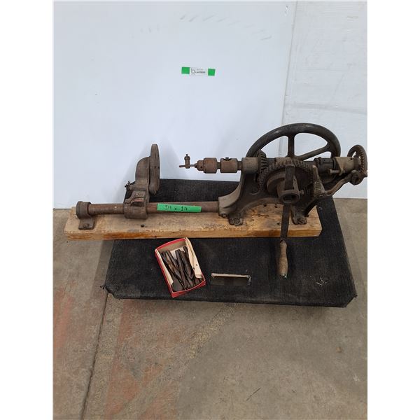 *Antique Blacksmith Post Drill w/ Various Bits, As Is, Cannot Ship, Dolly Not Included, Measurement