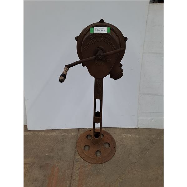 *Vintage Canada Forge & Blower Co. Forge Fan w/ Stand, Works, Cannot ship, 45" Tall