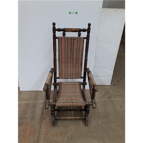 *Antique Wooden Spring Rocking Chair, 20" x 21" x 43", Cannot Ship