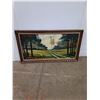 Image 2 : *Vintage Framed Jerry Doell Painting Depicting a Road, Cannot Ship, Measurements In Pics