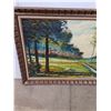 Image 3 : *Vintage Framed Jerry Doell Painting Depicting a Road, Cannot Ship, Measurements In Pics