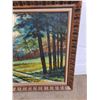 Image 5 : *Vintage Framed Jerry Doell Painting Depicting a Road, Cannot Ship, Measurements In Pics