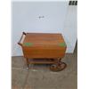 Image 1 : *Vintage Wooden Bar Cart, Cannot Ship, Measurements In Pics