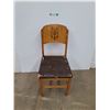 Image 1 : *Vintage Wooden Side Chair w/ Decorative Ornate Stenciled Backrest, Cannot Ship, Needs TLC