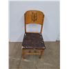Image 2 : *Vintage Wooden Side Chair w/ Decorative Ornate Stenciled Backrest, Cannot Ship, Needs TLC