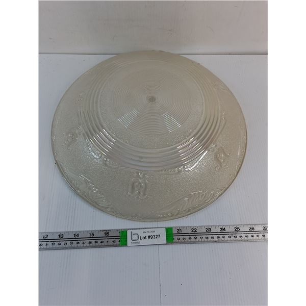 Art Deco Style Glass Ceiling Light Shade with Frosted Textured Finish-16" Diameter