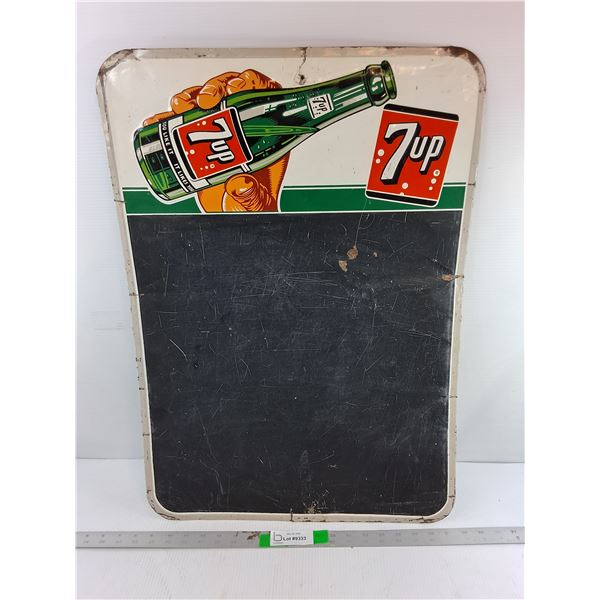 Metal 7Up Chalkboard Sign 27.25" x 19.5"- PICK UP ONLY