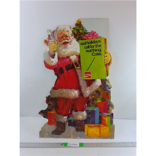 Promotional Cardboard Christmas Coca-Cola Sign 17.75" x 26.5"- PICK UP