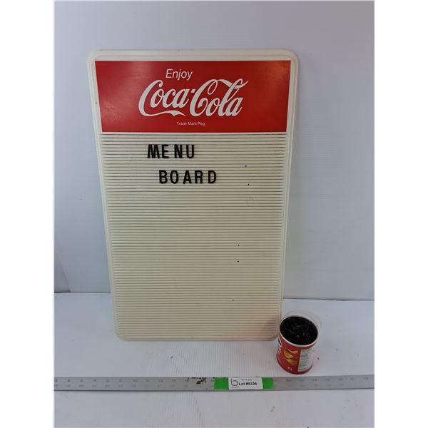 Coca- Cola Plastic Display Board 23.25" x 14.5"- Pickup Preferred