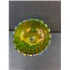 Image 2 : Iridescent Flower Shaped Glass Footed Bowl 7.5"