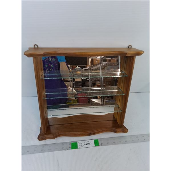 Wooden Mirrored Display Shelf 12.75" x 12.75" x 2" -  Pick Up Preferred