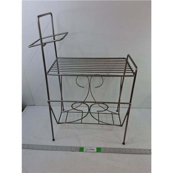 Metal Mid Century Modern Record Stand 15.5" x 24.5" x 11"- Cannot Ship