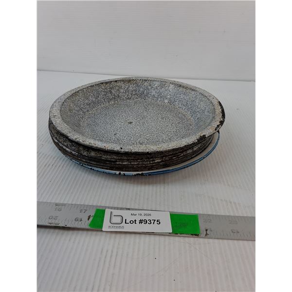 (7) Vintage Enamelware Pie Plates