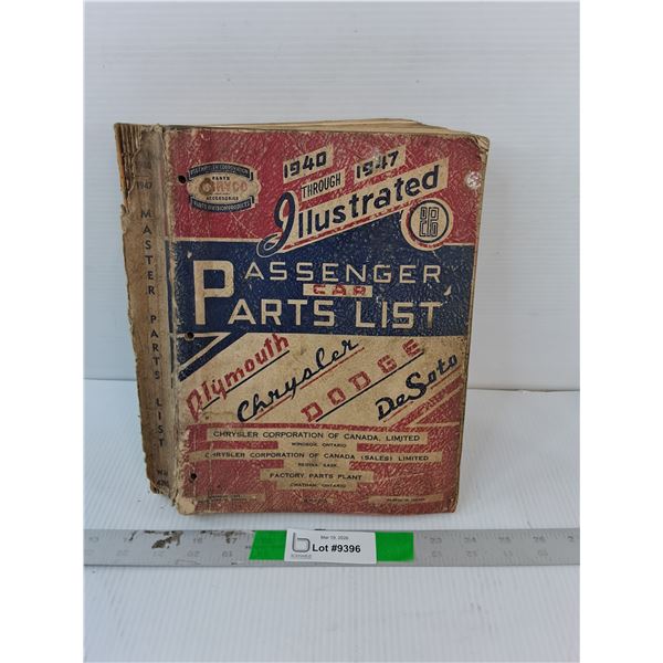 1940-47 Plymouth/Chrysler/Dodge/DeSoto Passenger Car Parts List