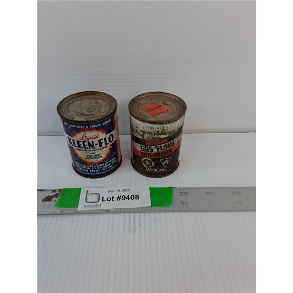 Vintage Motomaster & Kleen-Flo Gas Line Antifreeze- Full, Cannot Ship