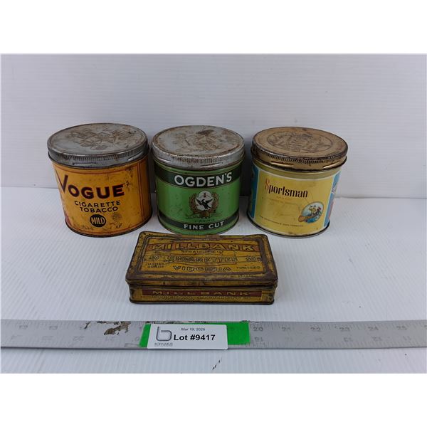 Vintage Vogue, Ogden's, Sportsman & Millbank Cigarette Tins