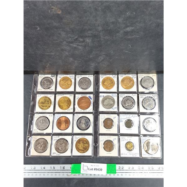 Assorted Vintage Canadian Tokens & 1902 Edward VII British Coronation Coin- Collectible