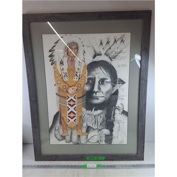 *Framed Indigenous Wall Art Print - PICKUP ONLY