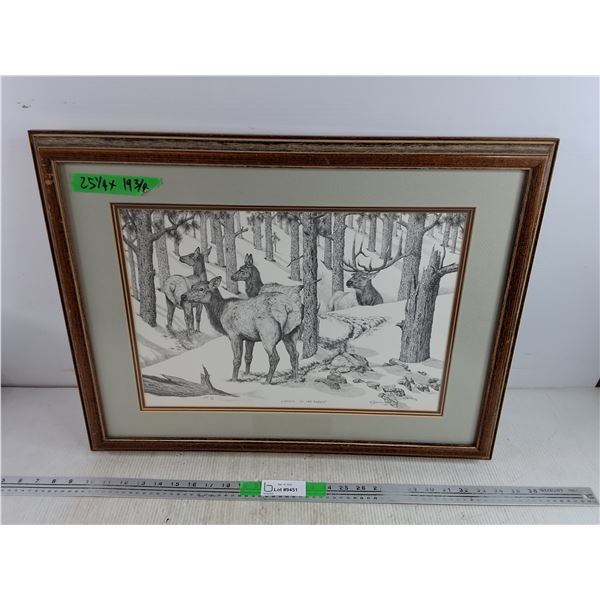 Framed Ghosts of the Forest Wall Art Print By Bernie Brown