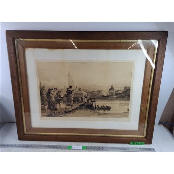 *Framed Late for the Ferry Wall Art Print - PICKUP ONLY