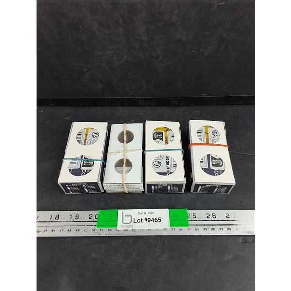 (3) Boxes Coin Holders - New, 50 Cards/Box Size 33mm & (40) 23mm Coin Holders