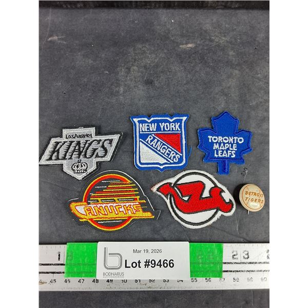 (5) Molsons Collector Iron On NHL Patches