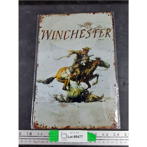 Winchester Metal Sign 12" x 8"