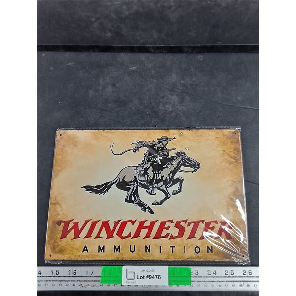 Winchester Ammunition Metal Sign 12" x 8"