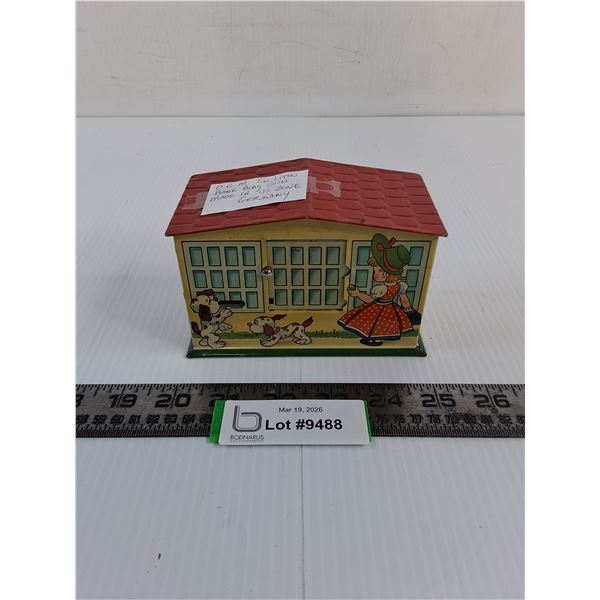 Vintage DGM Tin Coin Bank from US Zone in Germany