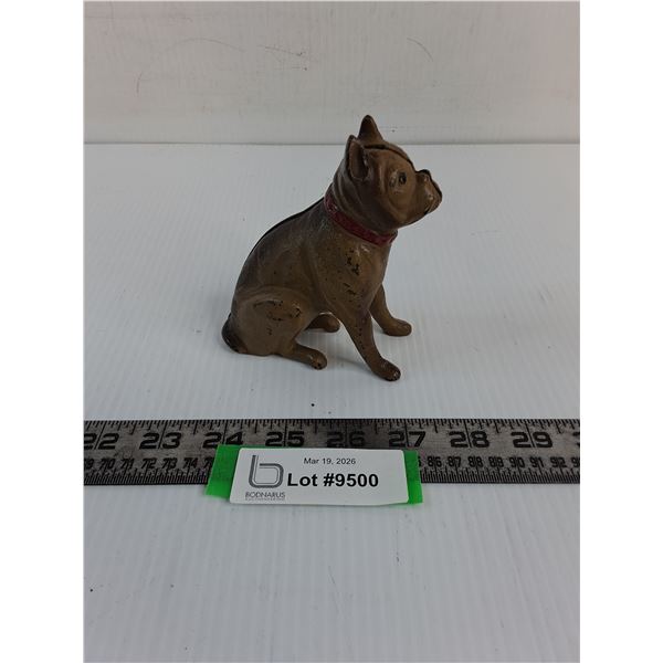 Vintage Cast Iron Dog Coin Bank