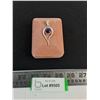 Image 1 : Silver Pendant w/Round Purple Stone
