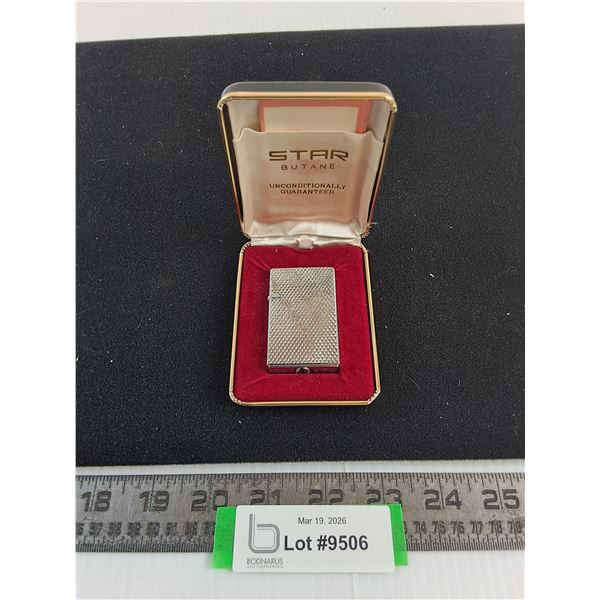 Vintage Star Butane Lighter w/Case