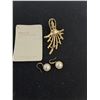 Image 2 : (5) Rings (Sizes 6-8), Earrings & Brooch Set, Grad Bracelet
