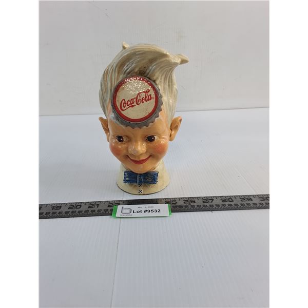 Vintage Cast Iron "Sprite Boy" Coca-Cola Coin Bank