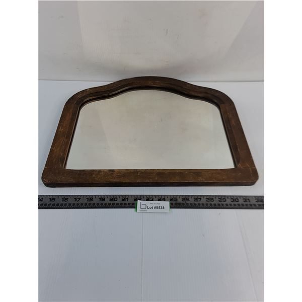Antique Wood Framed Mirror - 18.5" x 15" -PICK UP