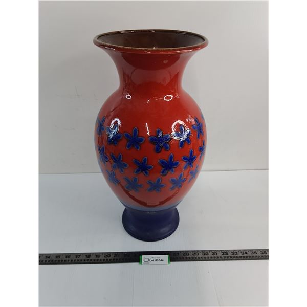 Vintage Ceramic West German Vase - 20" High x 10" Diameter - Pickup Preferred