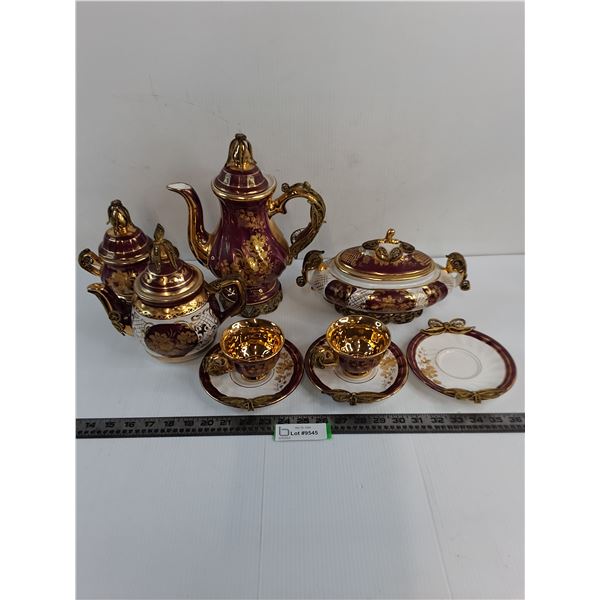 Vintage Turkish Porcelain Tea Service - Incomplete, Some Loose Parts - PICK UP