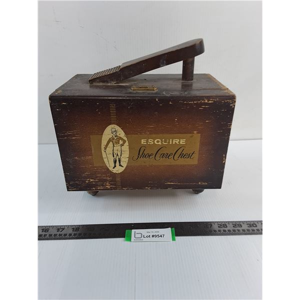 Vintage Esquire Shoe Care Chest w/Contents