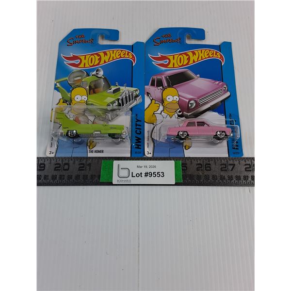 (2) NIB Hot Wheels Featuring "The Simpsons"