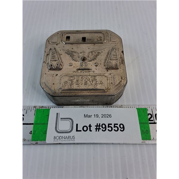 (1) Vintage Dime Register Bank