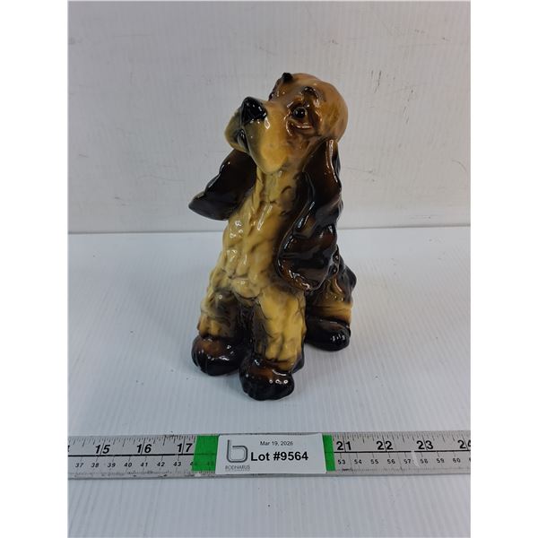 Vintage Figurine of  a Cocker Spaniel,Chalk or Plaster-8.5" Tall